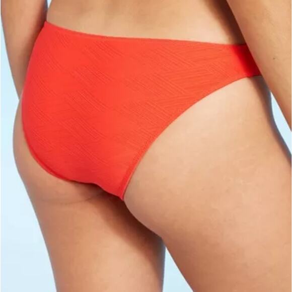 Shade & Shore Diamond Textured Cheeky Swim Bottom NEW Women's Medium - Picture 2 of 9